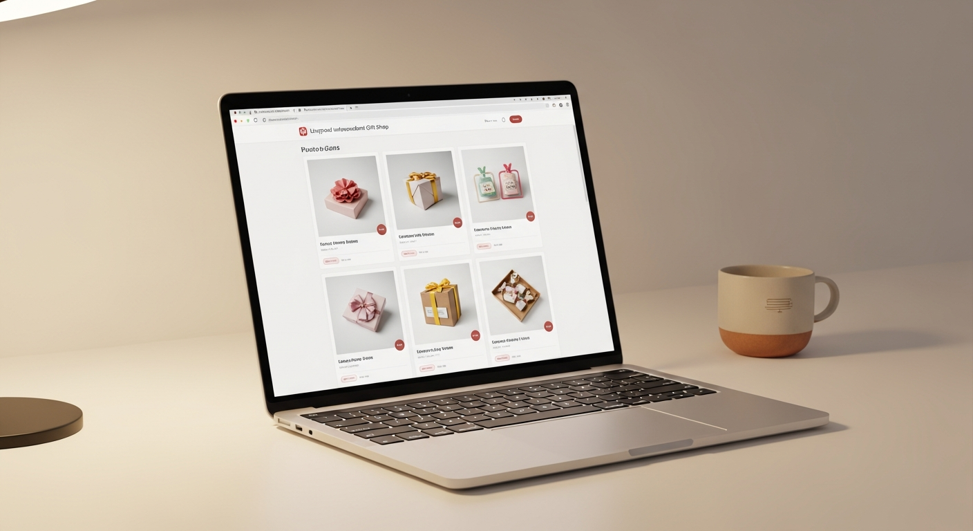 Screenshot of a Liverpool independent ecommerce store homepage.